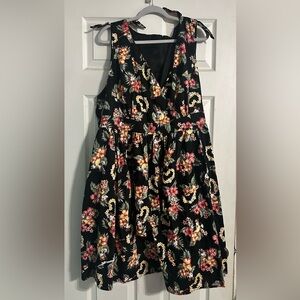 Disney Mickey Mouse & Minnie Mouse Retro Tie Shoulder Dress